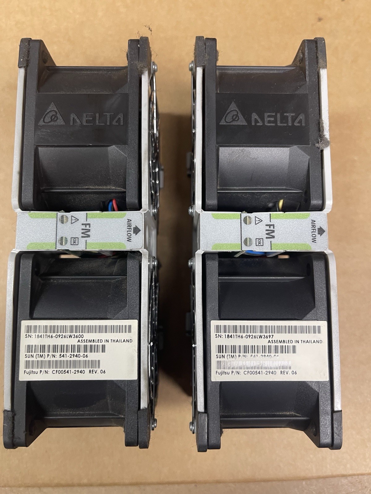 Lot 2 x SUN 541-2940 X4240/X4440/X4450 T5240 7110 CPU DUAL FAN 541-2940-05