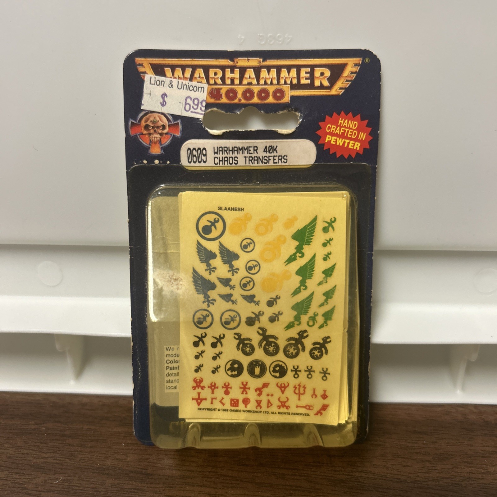 CLASSIC Warhammer Chaos Transfers - OOP - Games Workshop Citadel Decals Warriors