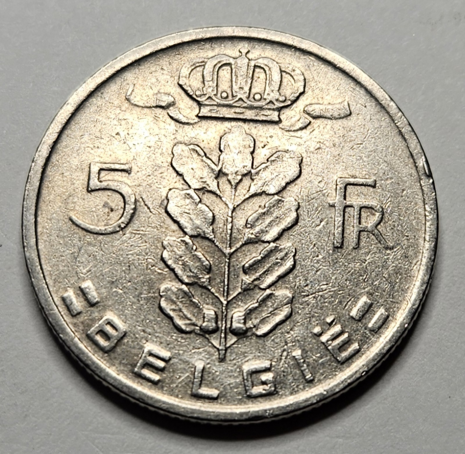 1969 Belgium 5 Five Francs - Copper Nickel Coin - Belgian - World Coin - Europe