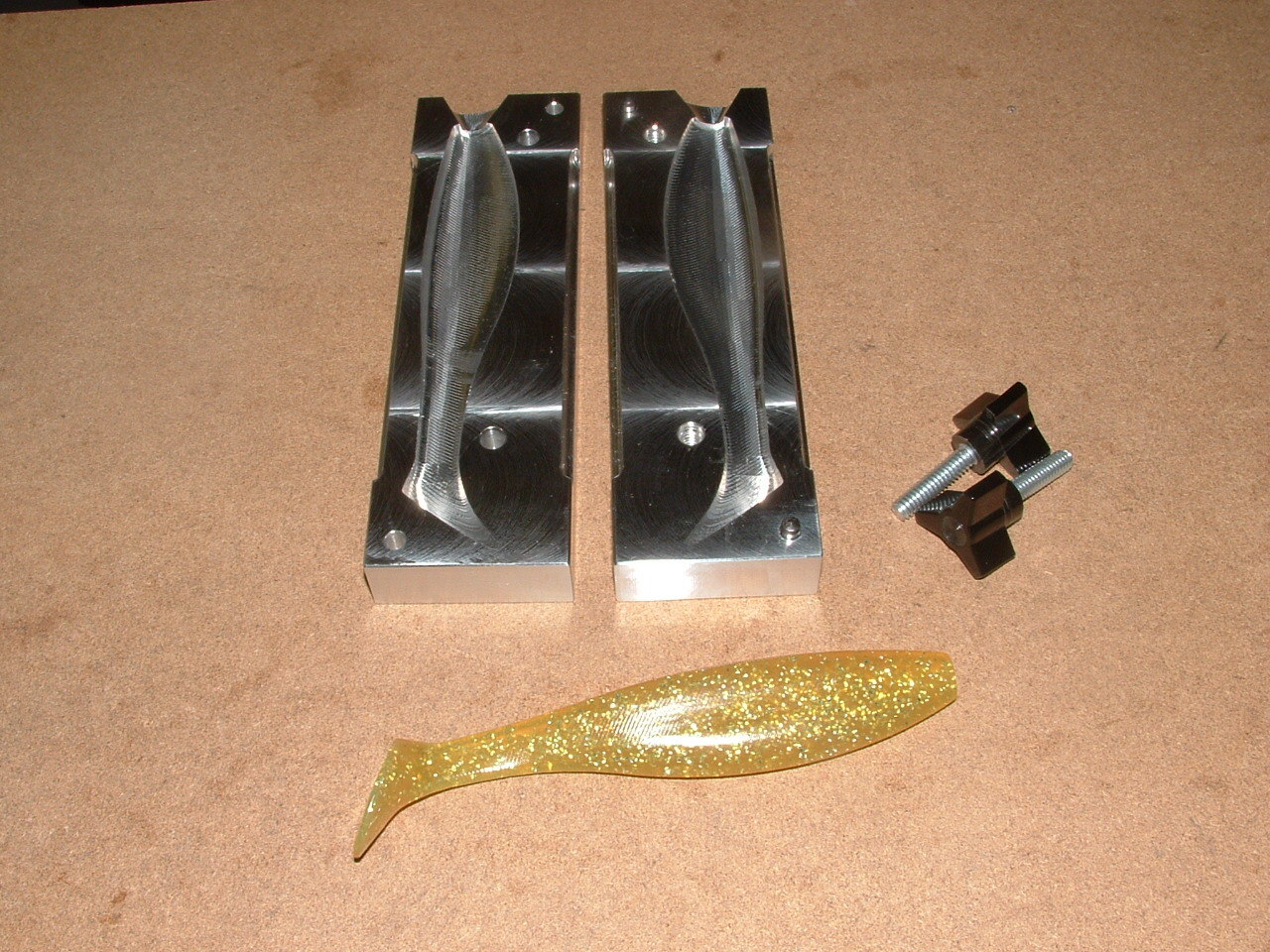 Saltwater Shad Paddle Tail -2 6" mold CNC Aluminum Trolling Rockfish