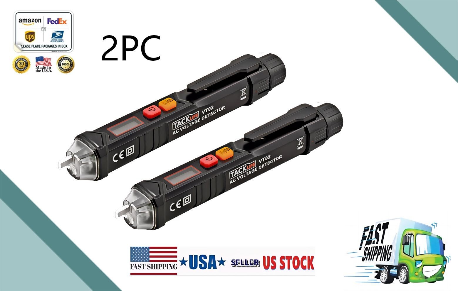 2PC ensitivity Electrical Tester Pen Non-Contact AC Voltage Detector