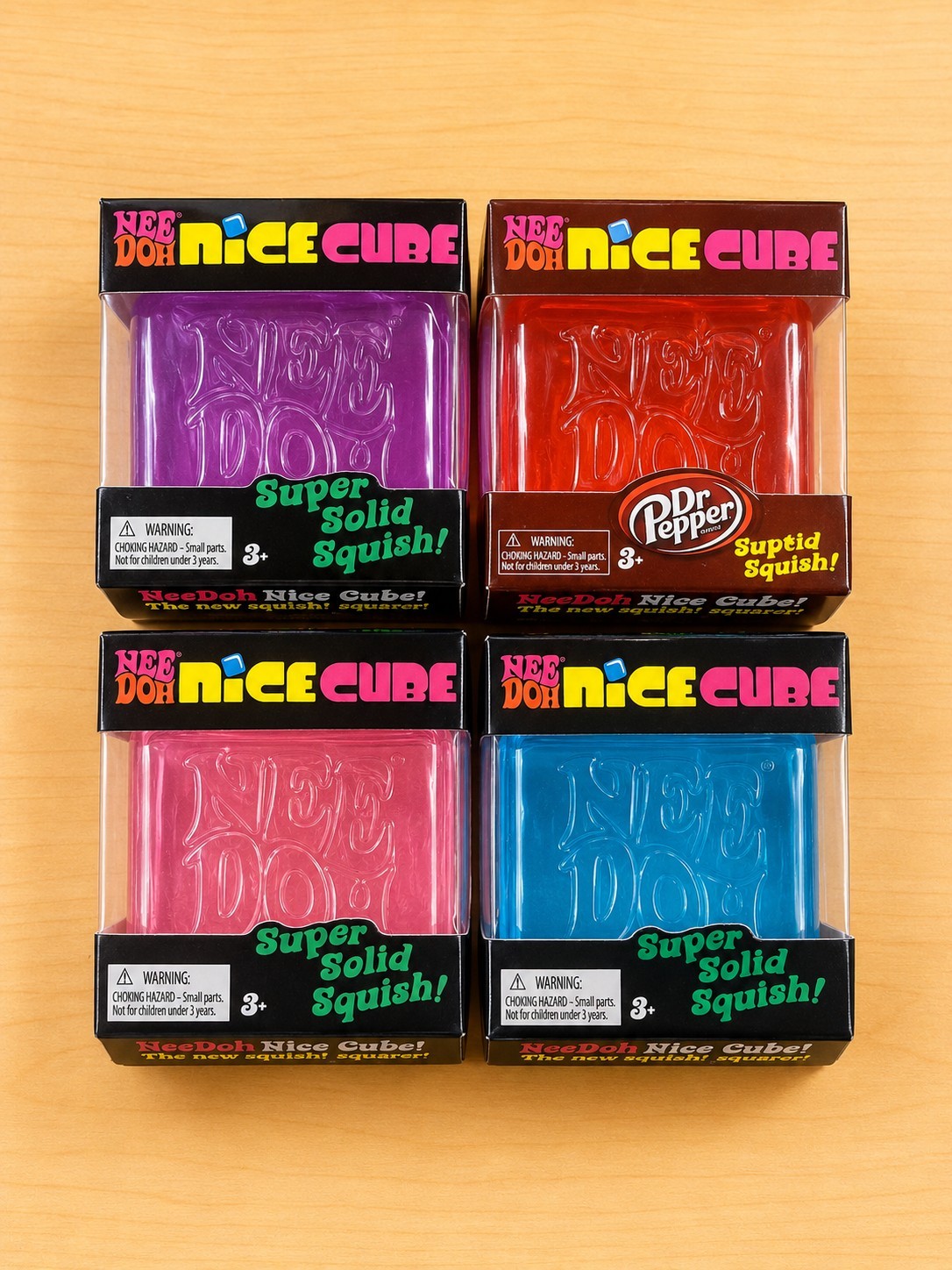 NEEDOH - Type Nice Cube Stress Squishy  Set  Of 4