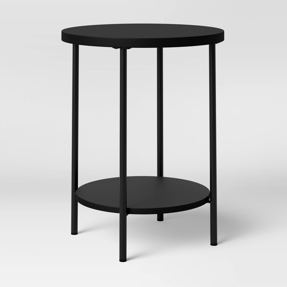 Wood and Metal Round End Table - Room Essentials