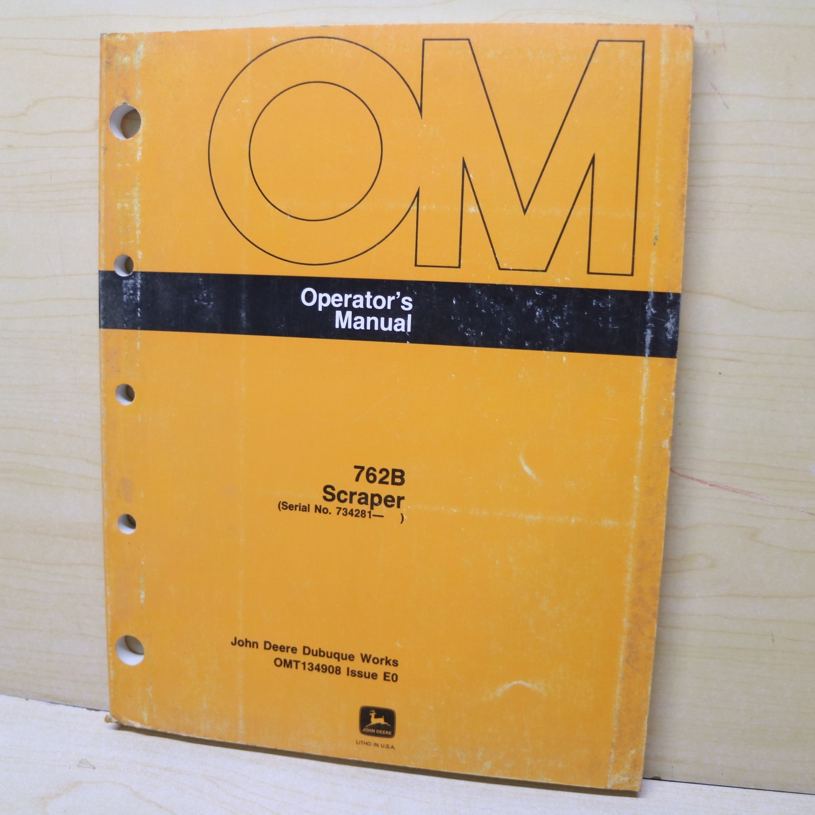 JOHN DEERE 762B PAN SCRAPER Owner Operation Maintenance Manual guide operator