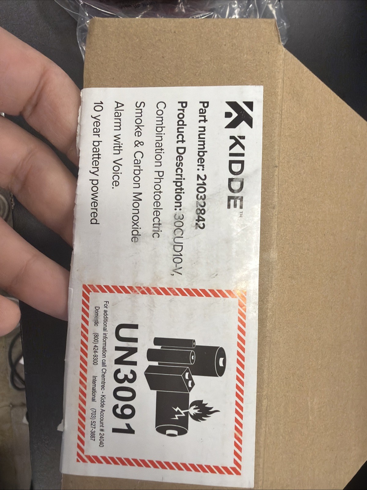 Kidde Smoke & Carbon Monoxide Detector Voice Alerts 30CUD10-V