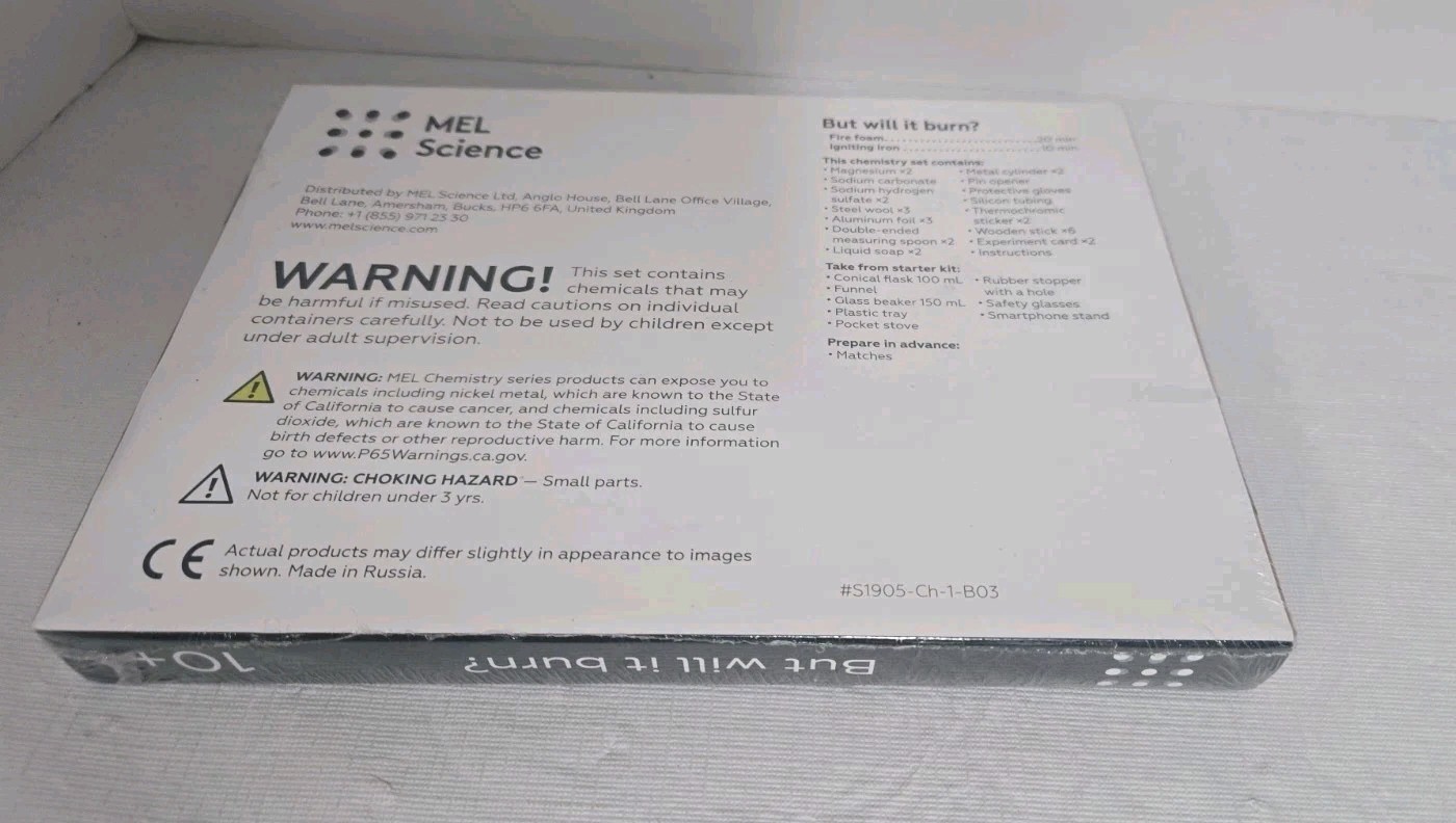Mel Chemistry Kit But Will It Burn? Sealed