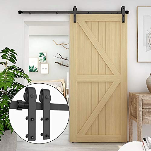 4FT Sliding Barn Door Hardware Kit Heavy Duty for Single 4FT/121cm Single Door