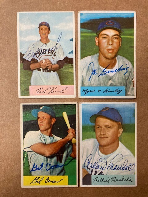 Bob Rush Signed Original 1954 Bowman Card(Auction for 1 Card) w/COA