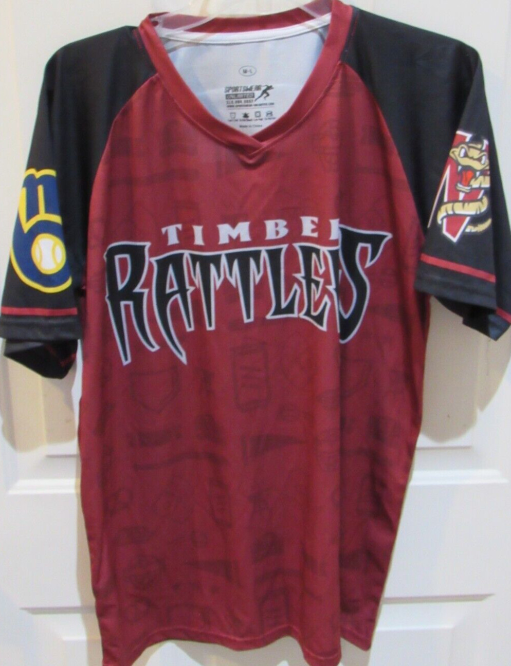 Wisconsin Timber Rattlers — SGA pullover jersey — Adult Large MILB Baseball # 22
