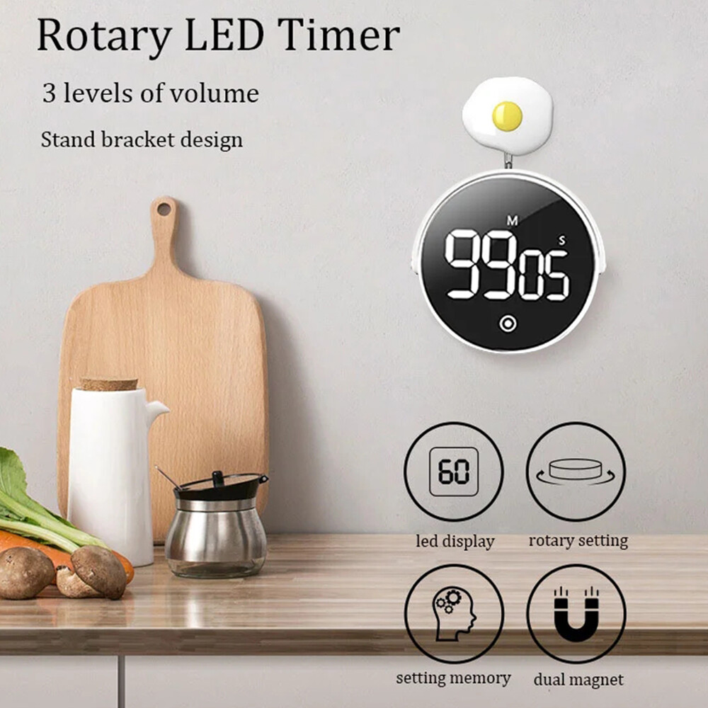 Large LED Display Magnetic Countdown Countup Timer Digital Kitchen Cooking Timer