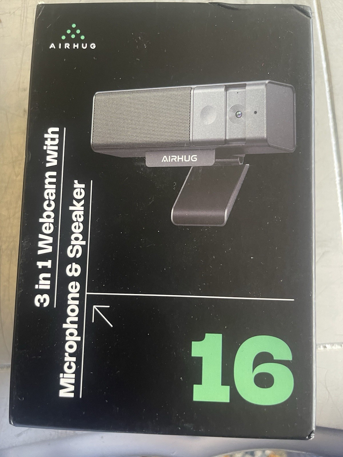 Airhug 3 in 1 1080P Webcam with Microphone & Speaker, USB Camera for Video