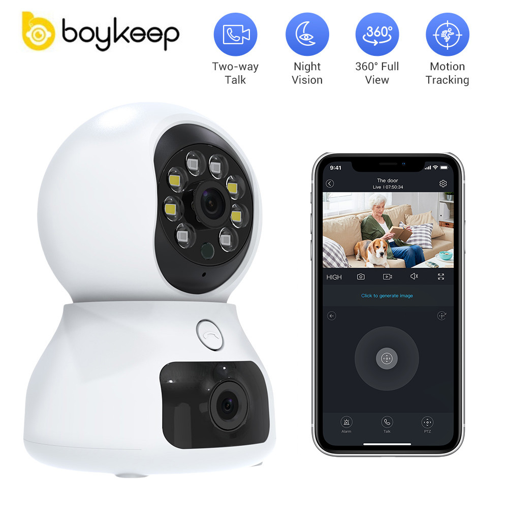 boykeep Wireless 5G WiFi Security Camera 2K Smart Indoor Night Vision Wired Cam