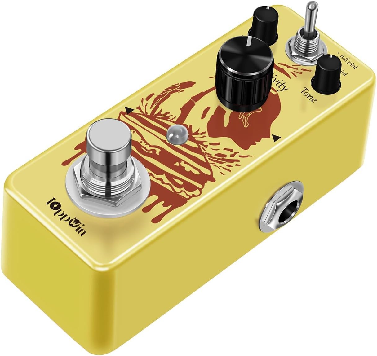 Optical Compressor Pedal for Electric Guitar & Bass, Classic Analog Comp Effect