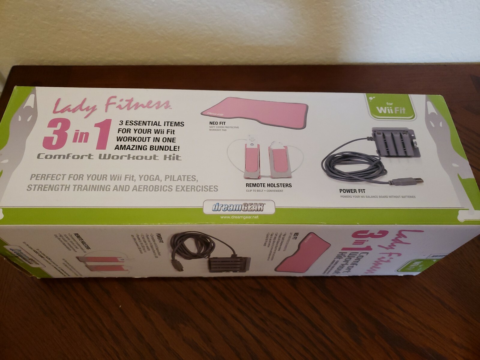 Wii Lady Fitness 3 In 1 Comfort Workout Kit for Nintendo Wii Fit- NEW OPEN BOX