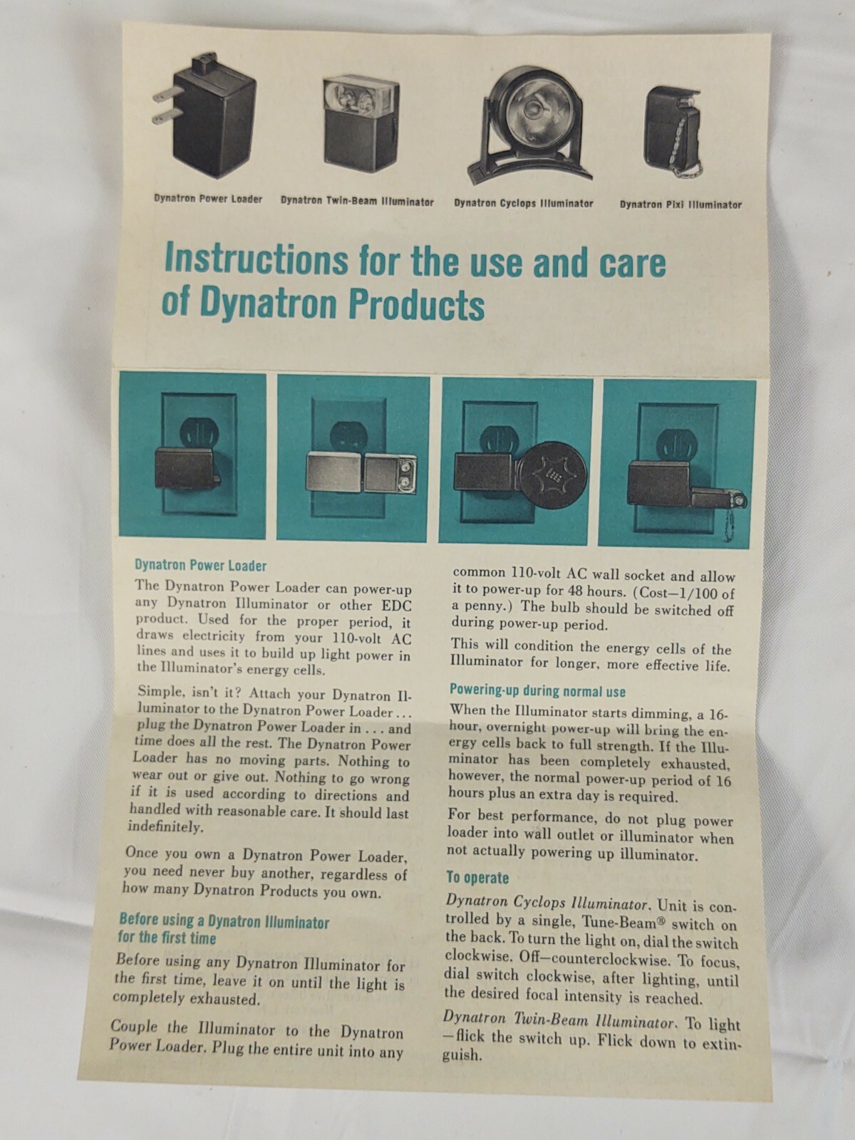Vtg Dynatron Cyclops Batteryless Light CY-22K Illuminator Kit With Original Box