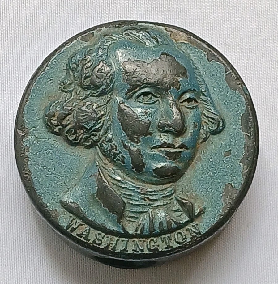 George Washington metal pencil sharpener Germany Vintage Antique