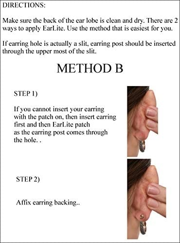 EarLite 60 patches Invisible Earring Ear Support 60 Count (Pack of 1), Clear
