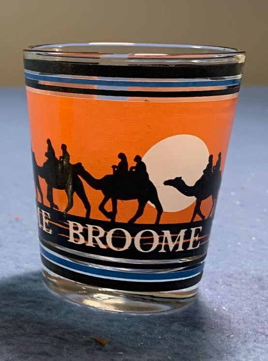 Shot Glass - Broome, Western Australia  - two photos - Vintage New, circa 2000 a