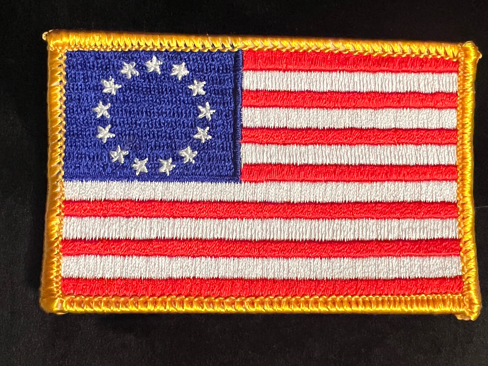 U.S. American Flag embroidered patch red white blue, black/gray, coyote Reverse