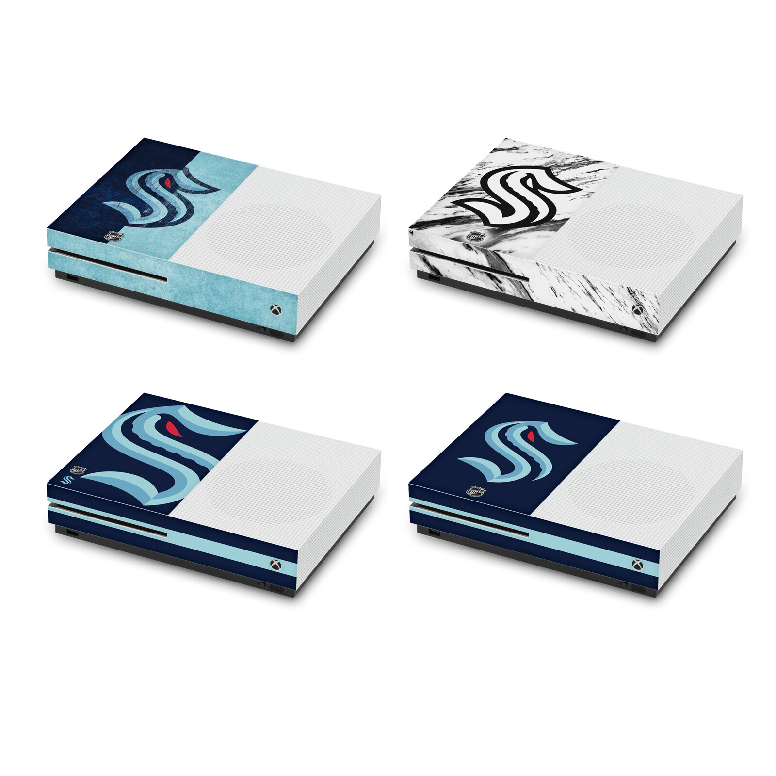 OFFICIAL NHL SEATTLE KRAKEN VINYL STICKER SKIN DECAL FOR XBOX ONE S CONSOLE