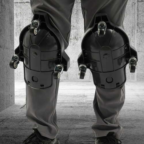 Rolling Knee Pads Durable Flexible Sliding Knee Pads With Adjustable Straps