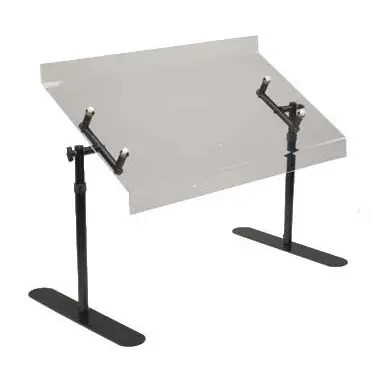Cal-Mil 751-3 30" x 18" Portable Sneezeguard w/ Black Metal Frame