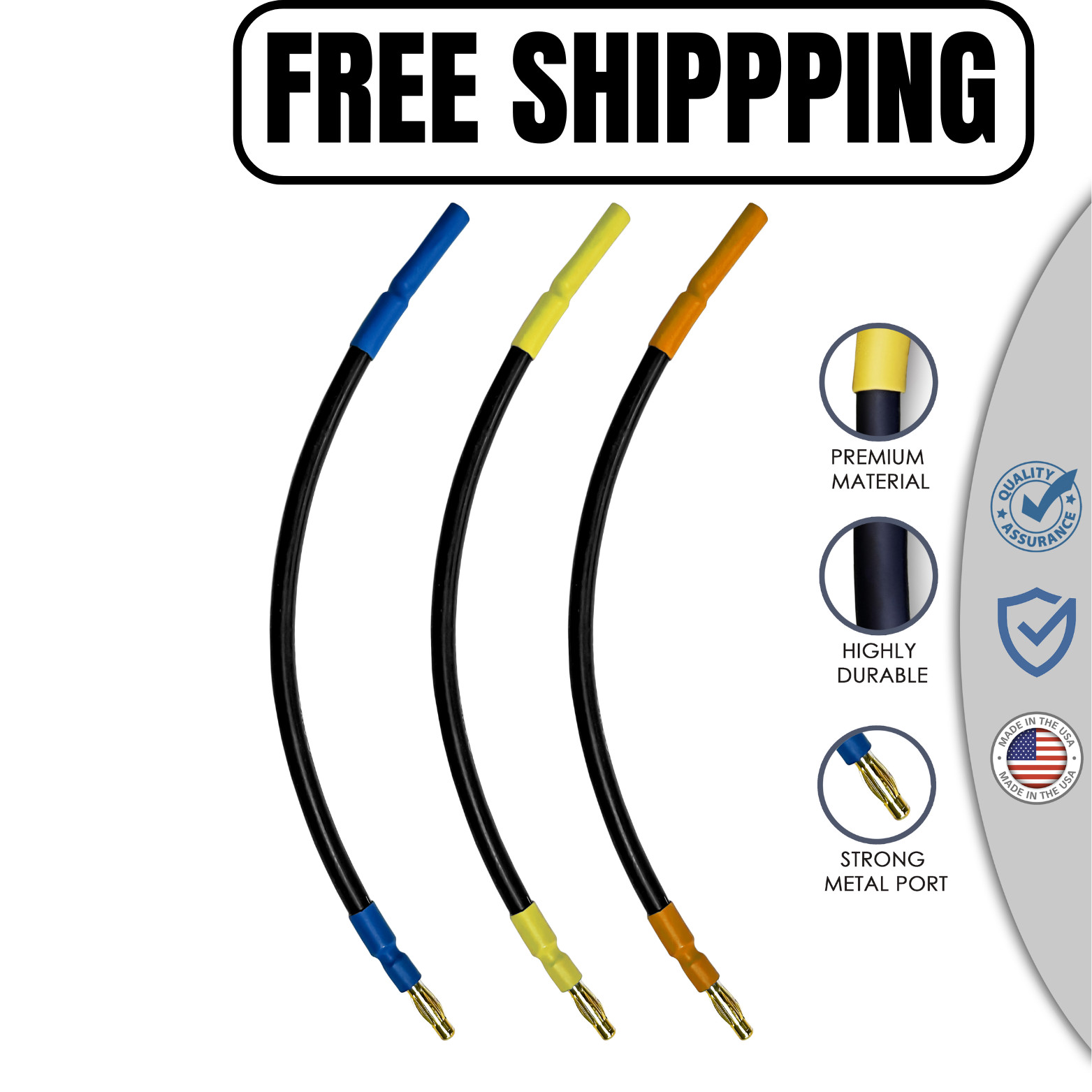 4MM Female to 3.5MM Male 6 Inch ESC Extension Adapters - Castle To Traxxas ESC