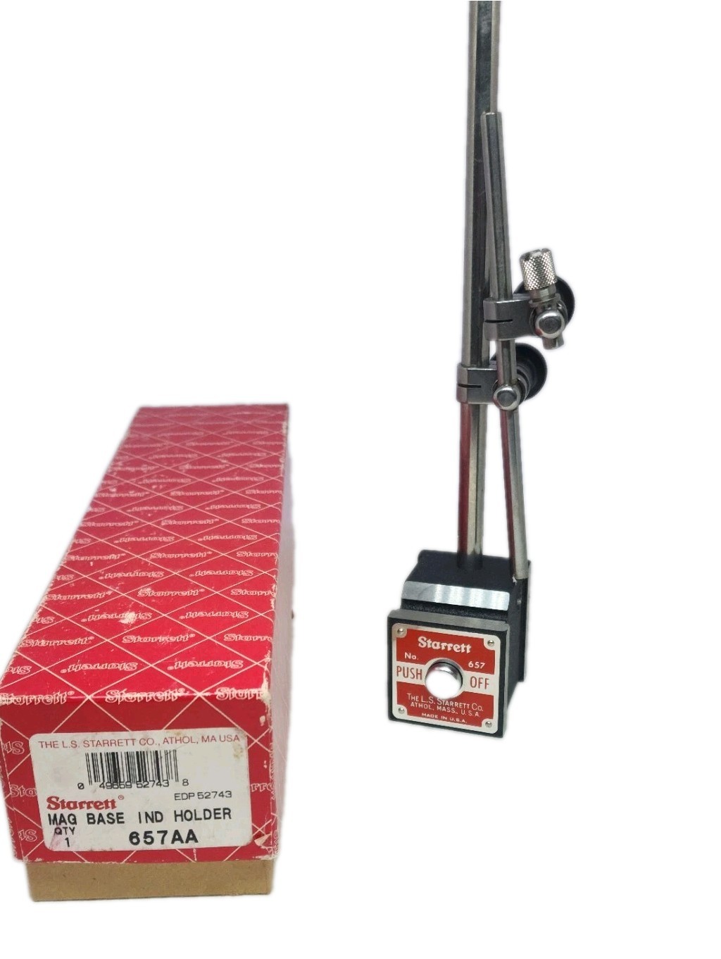 Starrett 657AA Magnetic Base Indicator Holder, Magnetic Base, Indicator Holder