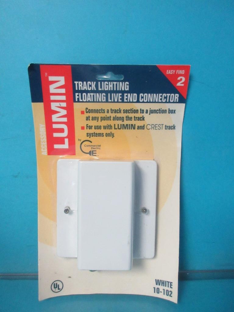 MG PRODUCTS FLOATING LIVE END CONNECTOR 10-102 LUMIN/CREST TRACK LIGHTING SYSYEM