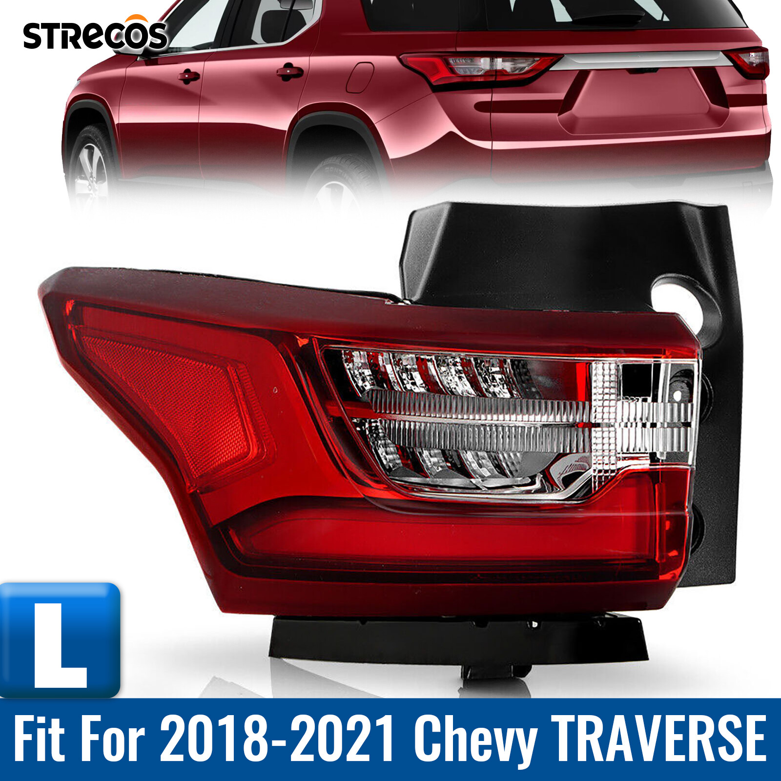 LED Tail Light For 2018-2021 Chevy Traverse Outer Brake Lamp Driver 84990362