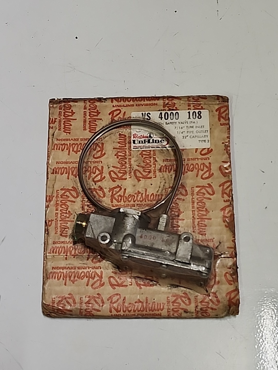 Robertshaw VS 4000-108 Domestic Gas Oven Safety Valve New Sealed Pack