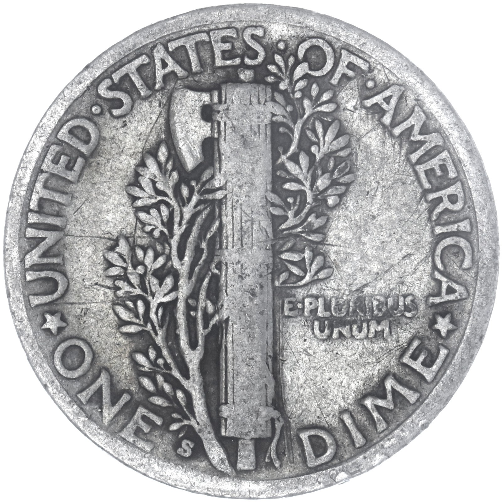 1937 S Mercury Dime 90% Silver Good GD