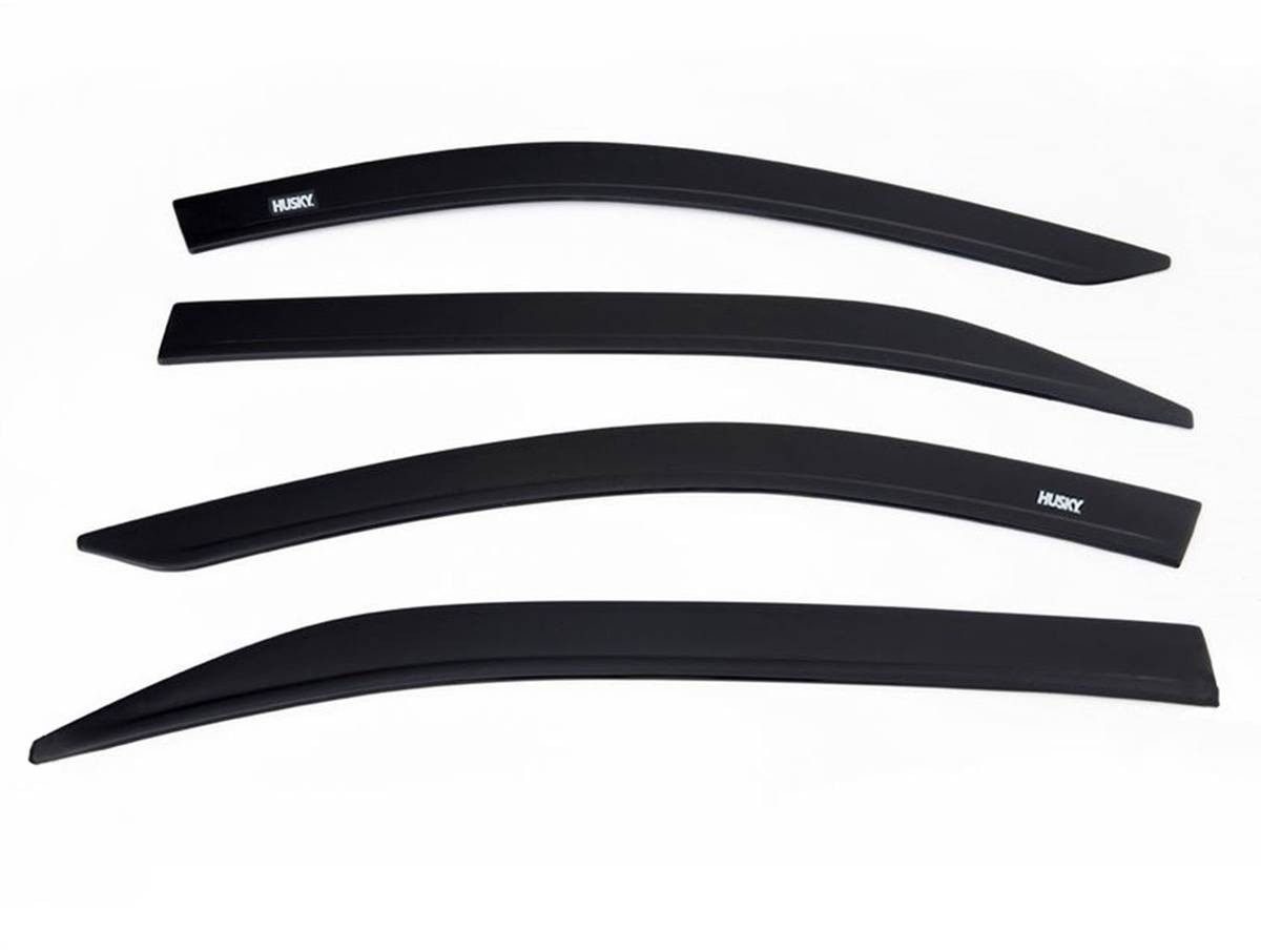 Husky Low Pro Ventvisor Smk w/Chrm Trim Fits 08-12 Accord Sedan 4pc Set O/S Mnt