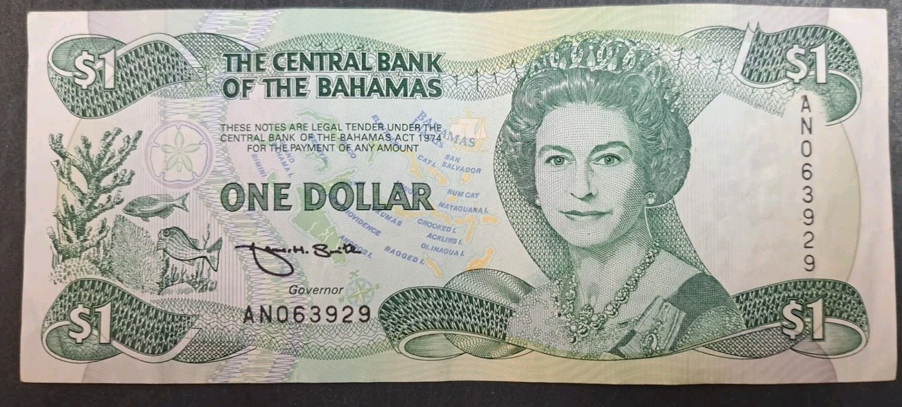 (1992) Bahamas 1 Dollar P51, AN063929.