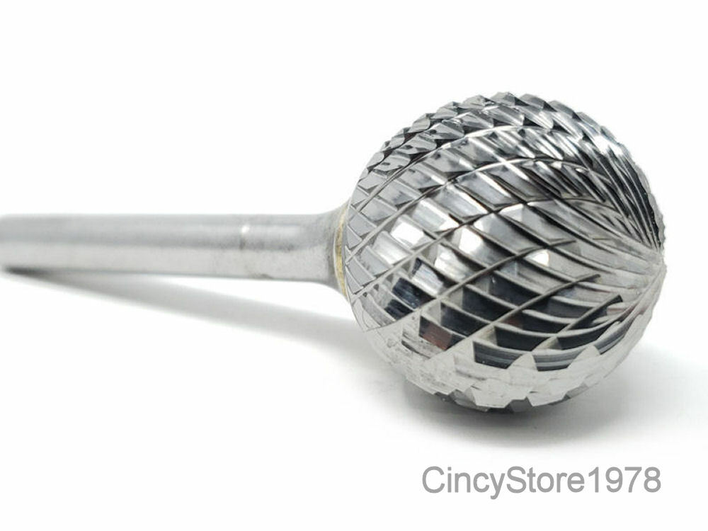 SD9D Ball Shape Tungsten Carbide Burr Bur Cutting Tool Die Grinder Bit 1/4" NEW