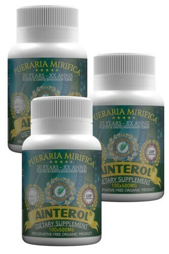 AINTEROL Pueraria Mirifica Breasts Enlargement Growth Firm 500mg 300 Caps  in US