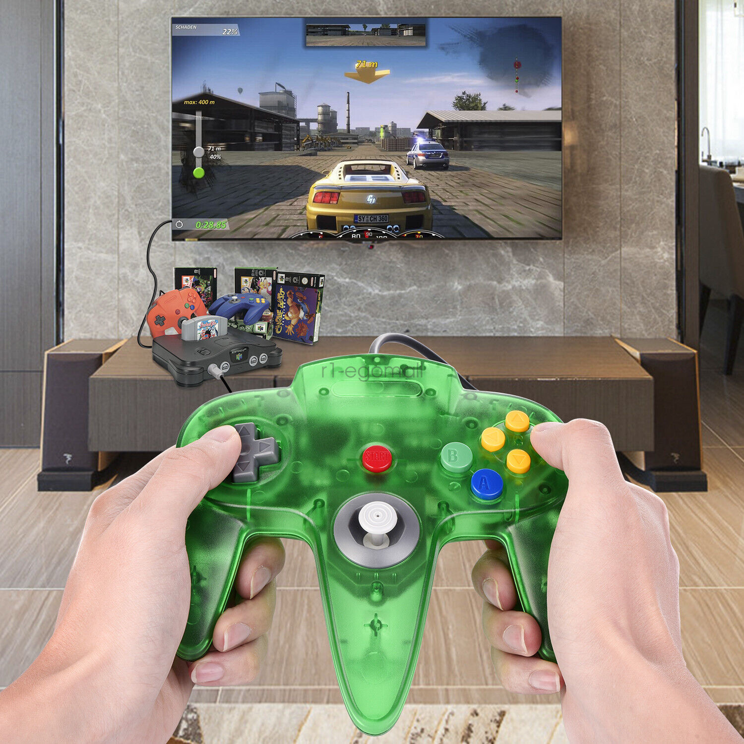 New USB/N64 Controller Gamepad Wired Game Joypad for Nintendo 64 Console/PC Mac