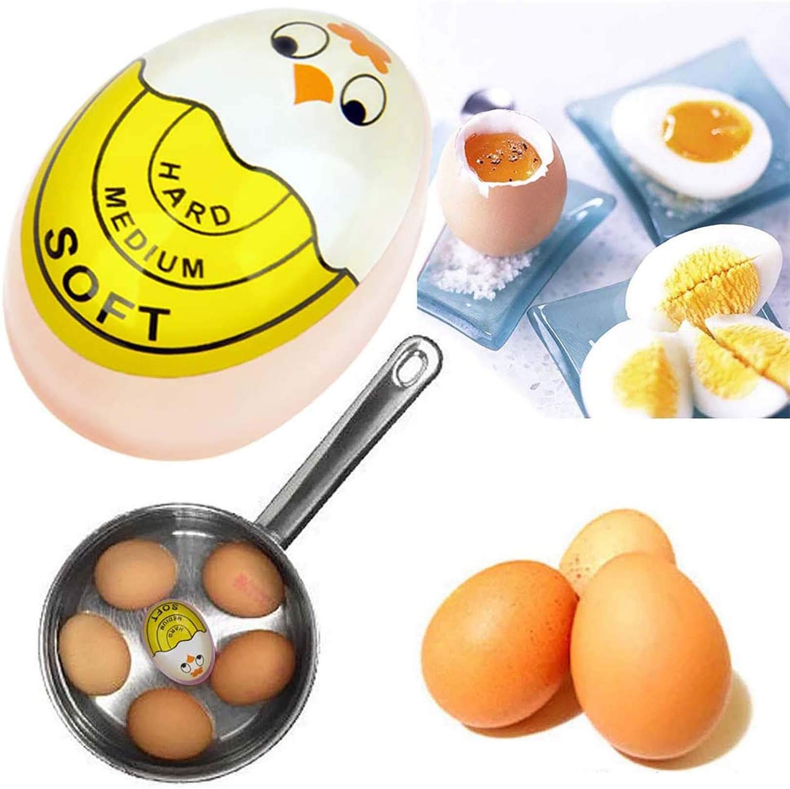 Forev Egg Timer For Hard Boiled Eggs Soft Boiled Color Changing Indica