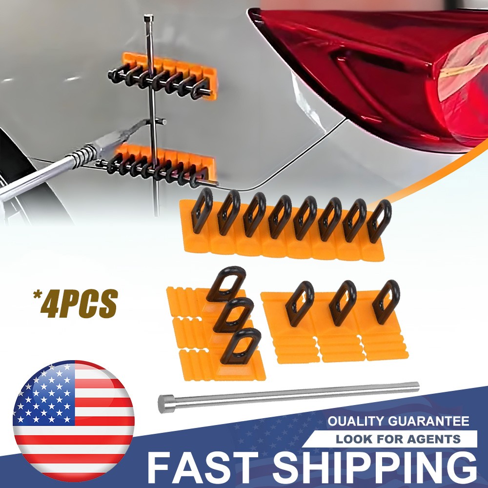 4PCS Auto Removal Body Repair Kit Paintless Dent Tool Puller Glue Tabs Set Car