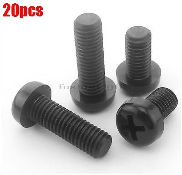 20pcs M3X12MM Black Pan Head Screws New Icem *vv