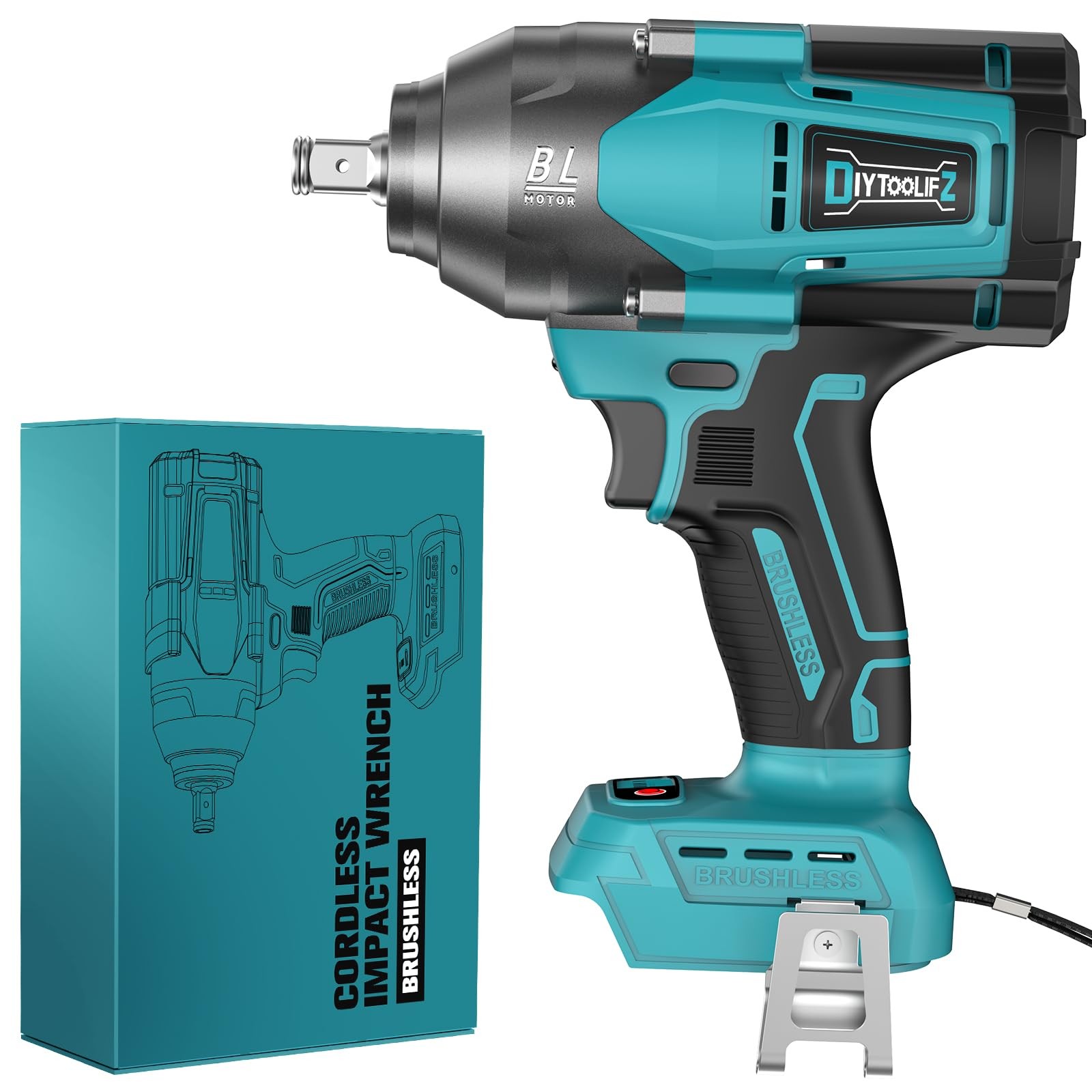 Pistola de Impacto Inalambrica 1/2" 600ft/lbs PARA Batería Makita 18V Automotriz