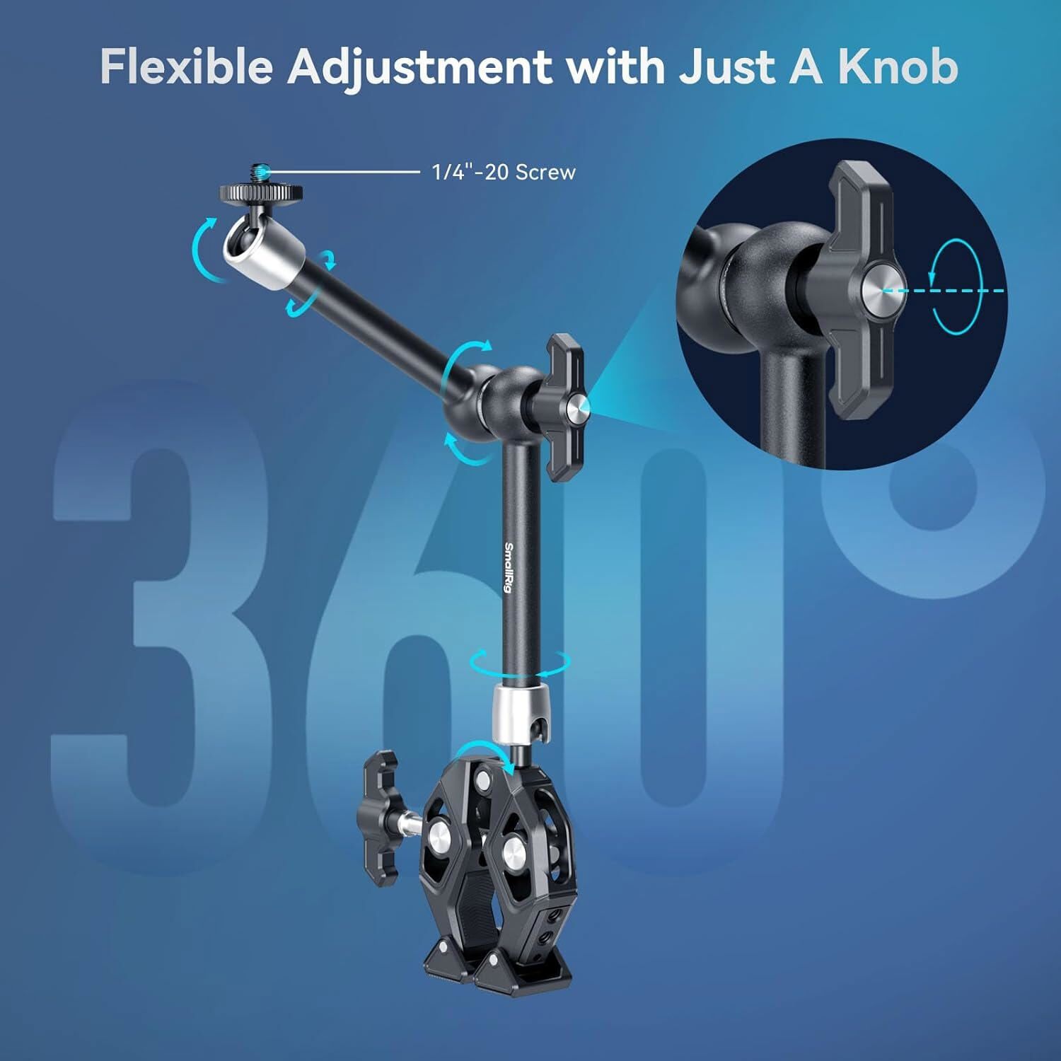 SmallRig Crab-Shaped Clamp with Magic Arm 4454