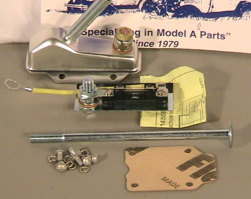 1928, 1929, 1930, 1931, Model A Ford Starter Switch Complete with Fuse Setup
