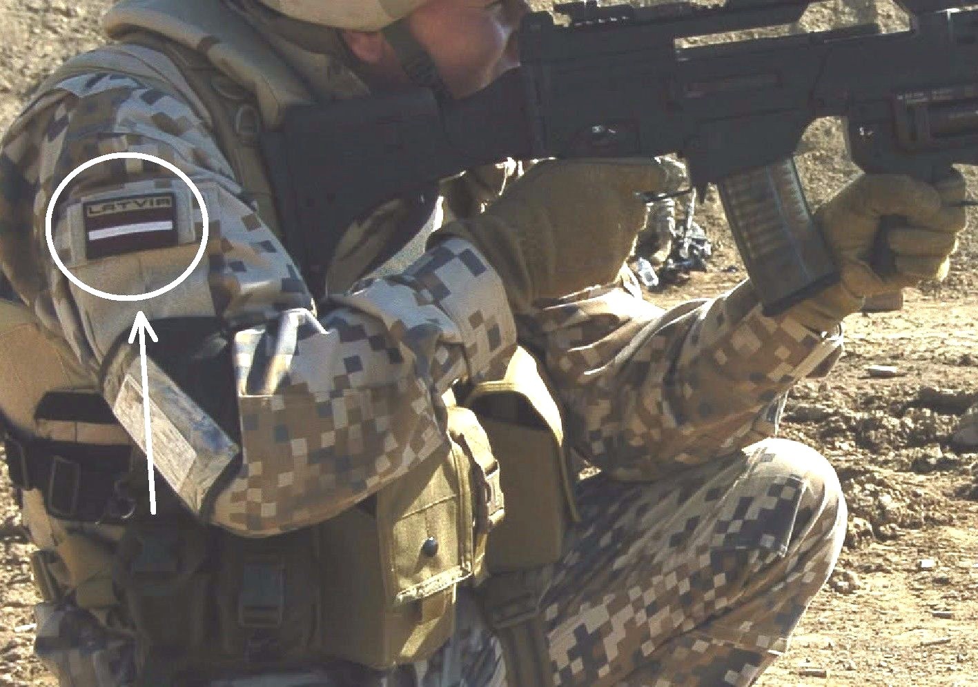 ISAF KANDAHAR-WHACKER© WAR TROPHY burdock Latvian Flag: Latvijas armijas īpašie