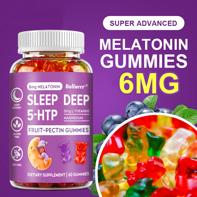 Sleep Support Vitamin Natural Nighttime Powerful Stress Supplement 60 Gummies