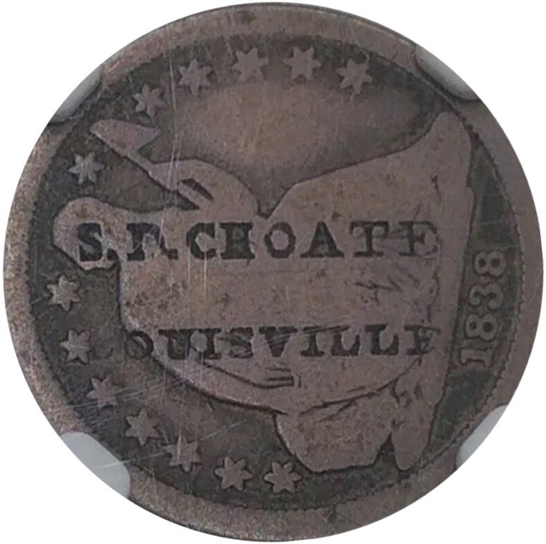 (1841) Louisville KY 101f Silversmith S D Choate Merchant Token