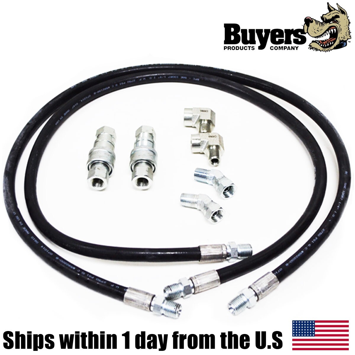 Hydraulic Angle Hose Swivel Elbow Couplers Connect Kit For Western Plow 55021