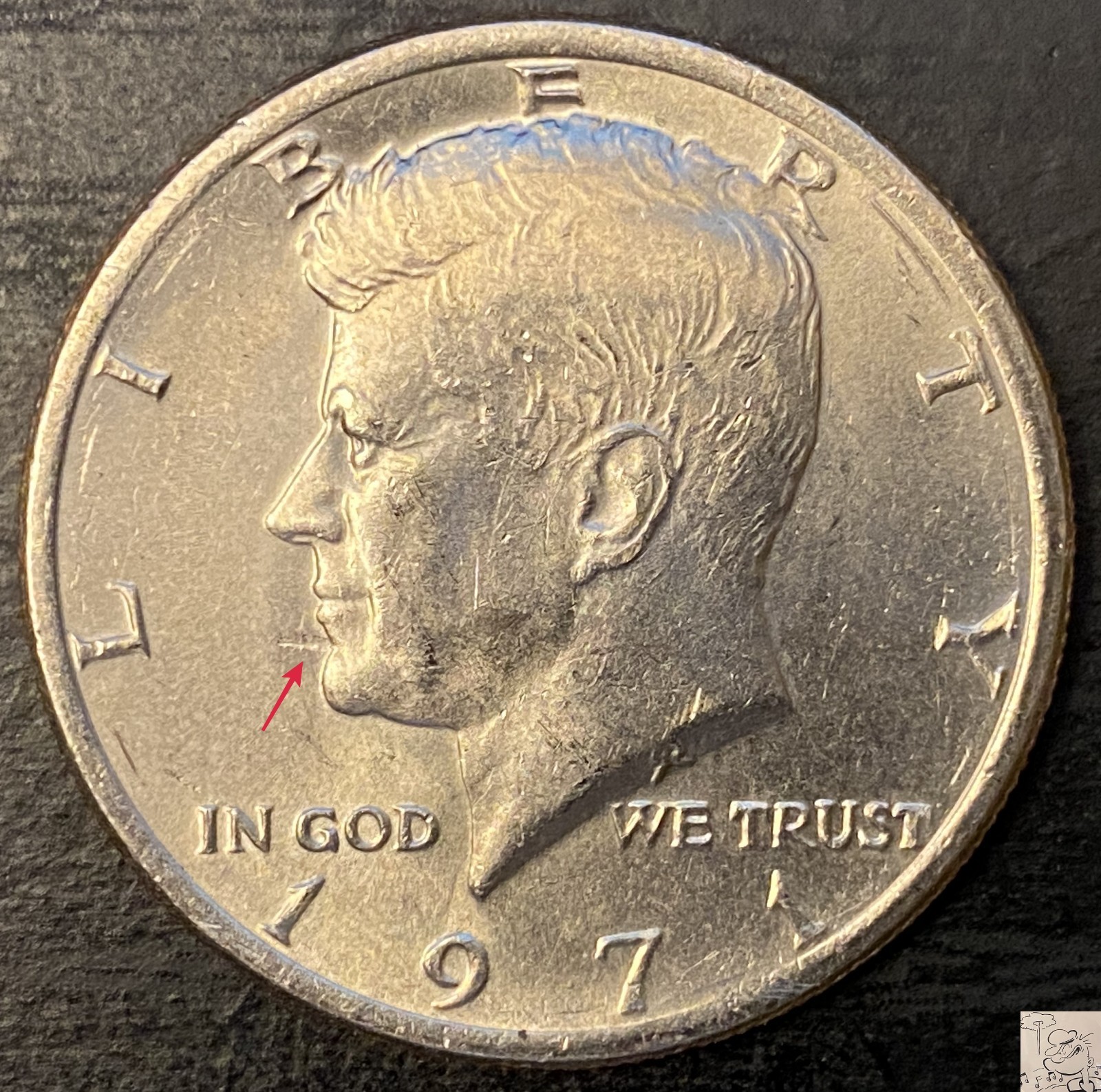 1971 & 1971-D Kennedy Half Dollars 50c - Minor Strike Through Error (79)