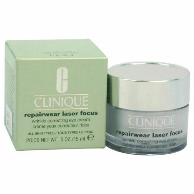 Clinique Repairwear Laser Focus Wrinkle Correcting Eye Cream 0.5 oz/15 ml NEW