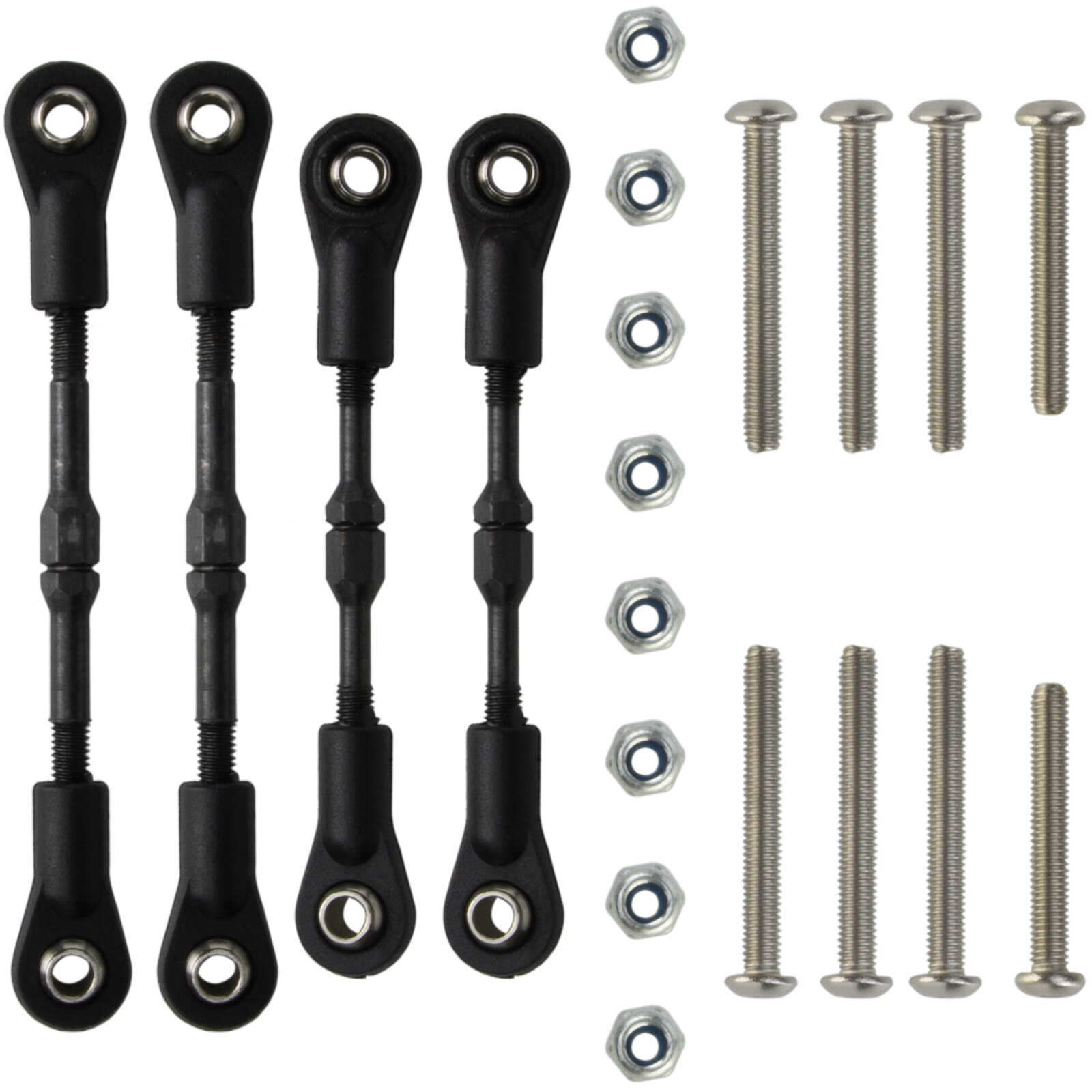 Adjustable Steering Turnbuckle Linkage Rod Set for Tamiya TT-02B Upgrade Parts